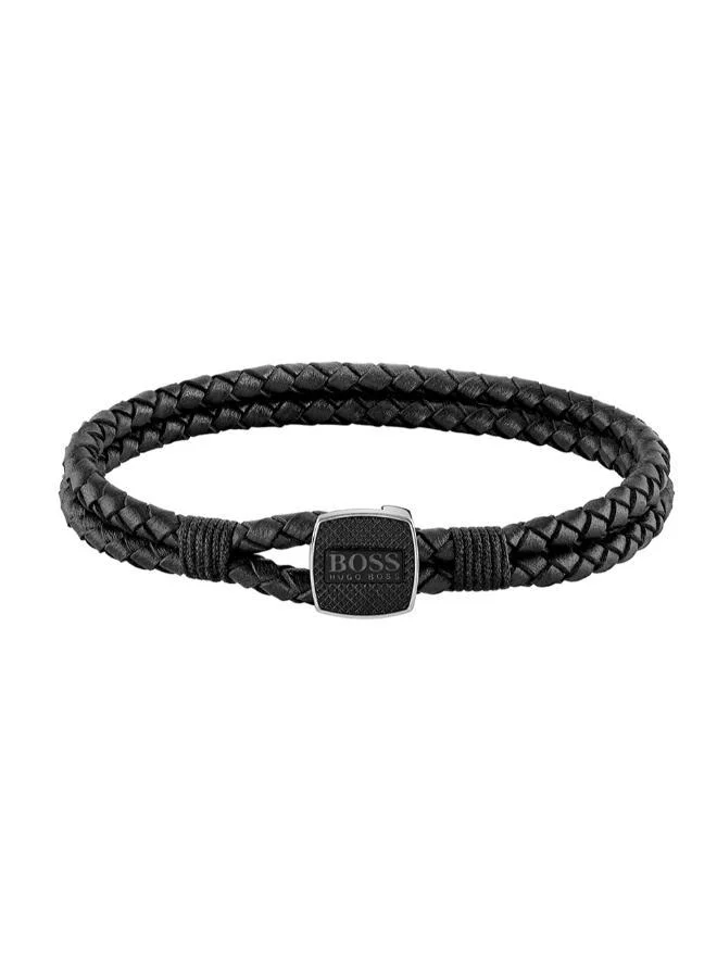 BOSS 1580047S Seal Leather Bracelet