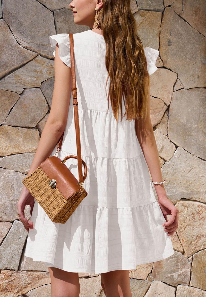 Yousify White Dress Women Summer Dresses for Women 2026 Casual Loose Babydoll Dress Short Womens Dresses - Image 5