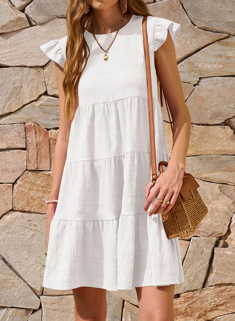 Yousify White Dress Women Summer Dresses for Women 2026 Casual Loose Babydoll Dress Short Womens Dresses - Image 3