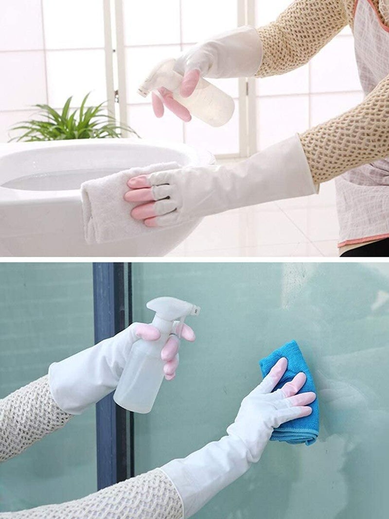 Amzgear Silicone Gloves for Dish Washing, Car Washing, Pet Bathing, Kitchen and Household Use - Reusable Scrubbing Hand Gloves, Random Color, 1 Pair - Image 5