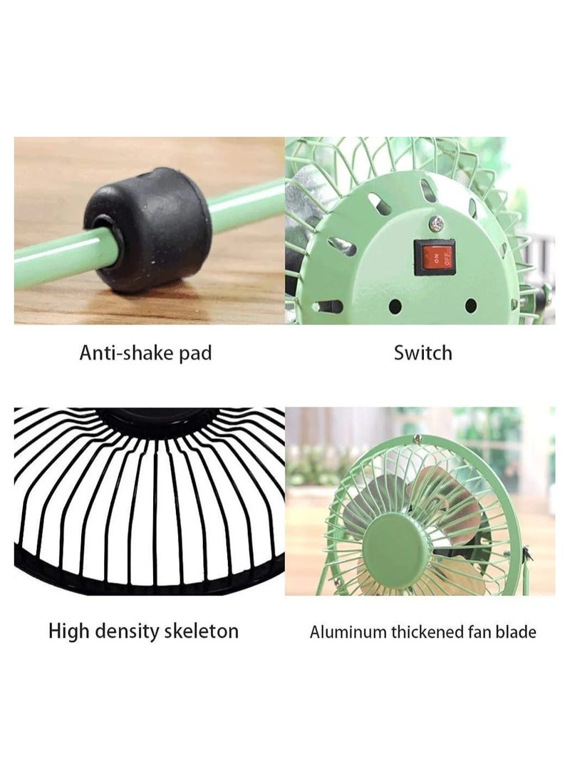 Generic USB Mini Fan, Desktop Cooler Fan Quiet Metal for Office and Home Use, Cooling USB Fan Flexible Hands Free Personal Timing Fan Black  - Image 4
