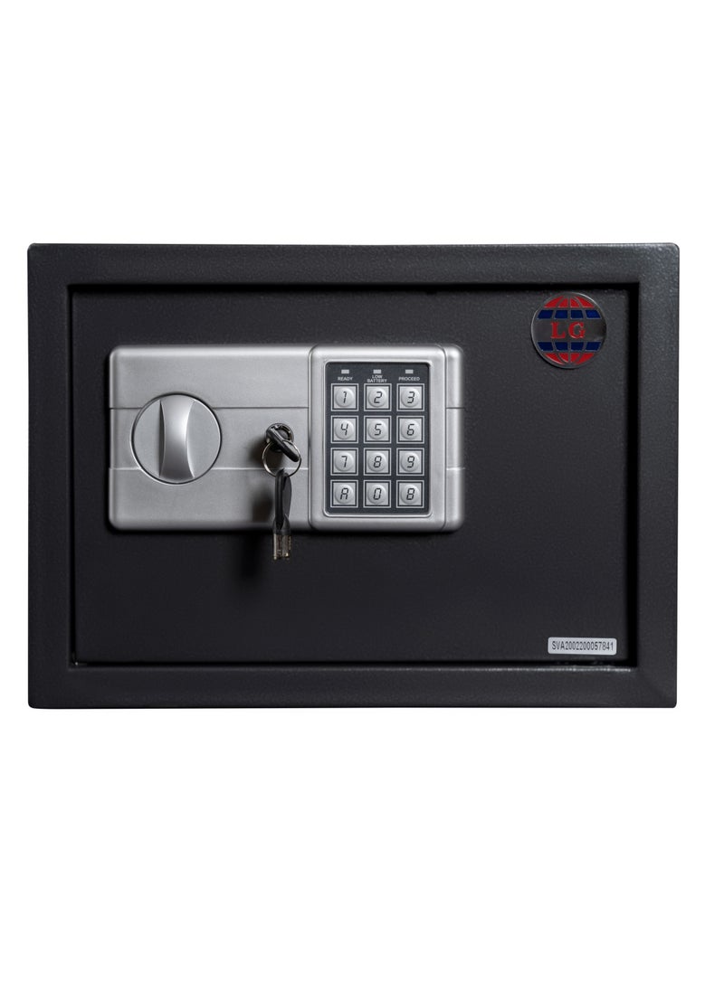 LOTFY GROUP - LG Safebox Code- 40LGK- 40*38*38CM- Black Gray Colour- Home Office Safe Box- Electronic Lock- Key Lock - Image 1