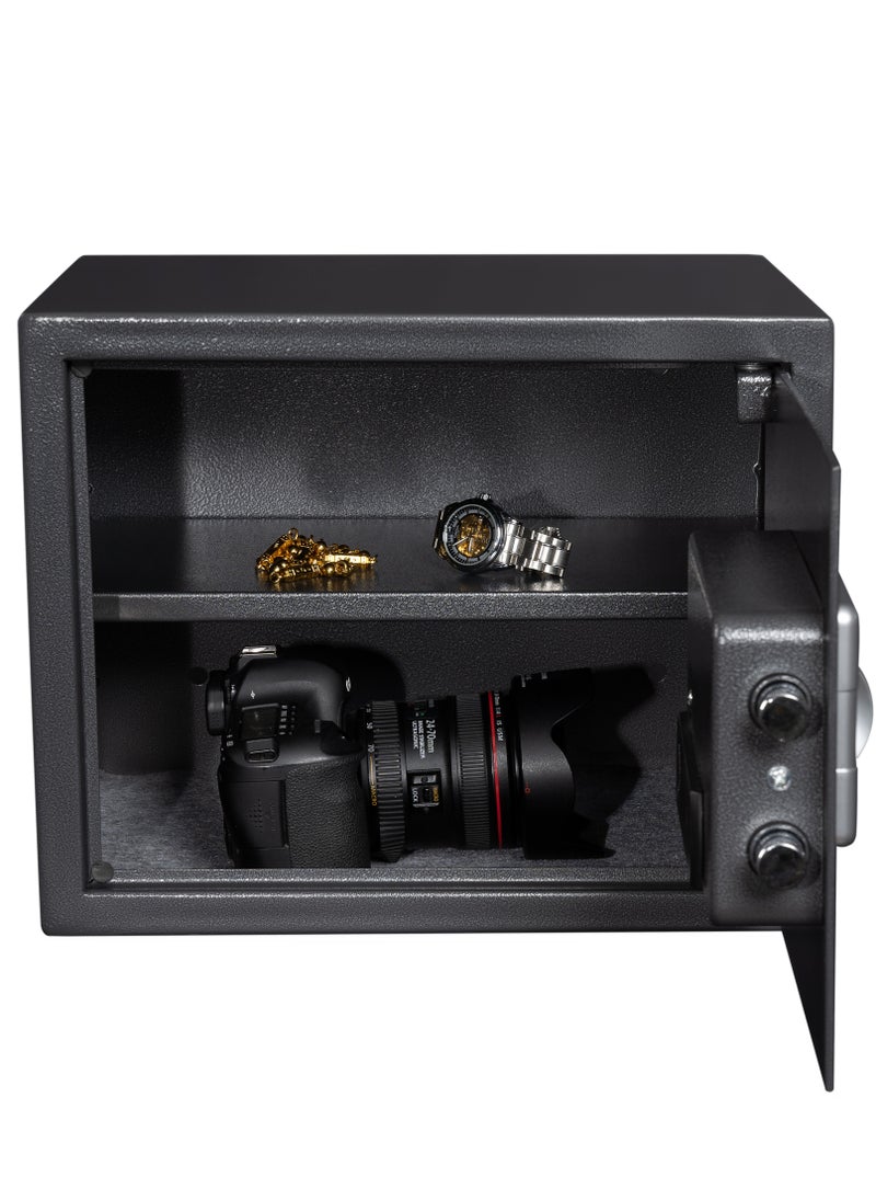 LOTFY GROUP - LG Safebox Code- 40LGK- 40*38*38CM- Black Gray Colour- Home Office Safe Box- Electronic Lock- Key Lock - Image 1