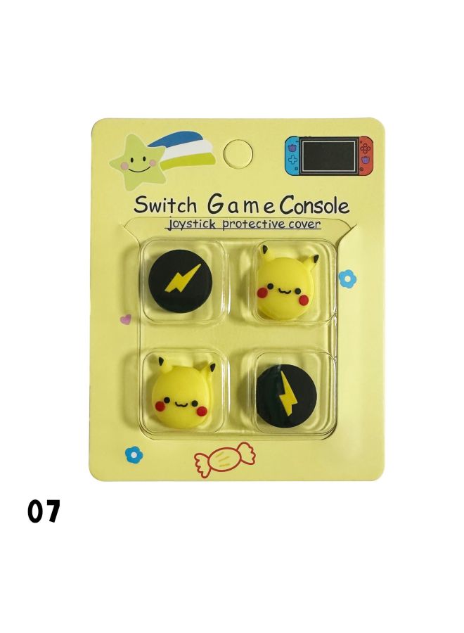 Nintendo Switch Silicone Rocker Protective Cap Cartoon Rocker Cap Ns Controller Rocker 4 Pack Customized Combination-product Color:Pickup+lightning  - Image 1