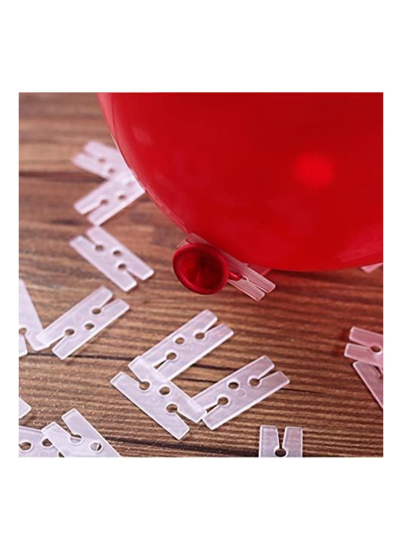 SYOSI - 200PCS Balloon Clips, Plastic Balloon Clips Ties for Sealing, H Shape Bulk Balloon Ties Clips Tool, for Wedding Party Birthday Decoration, Balloon Arch, Balloon Column Stand, Balloon Connectors - Image 1