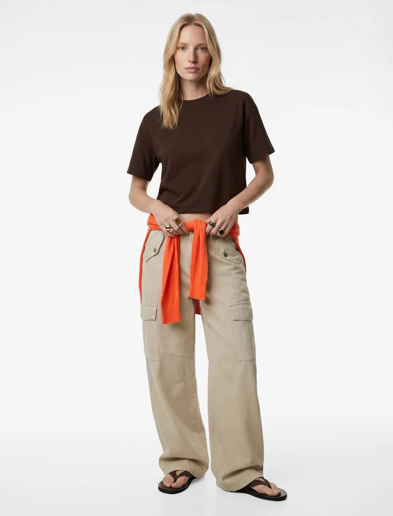 كوتون Crew Neck T-Shirt
