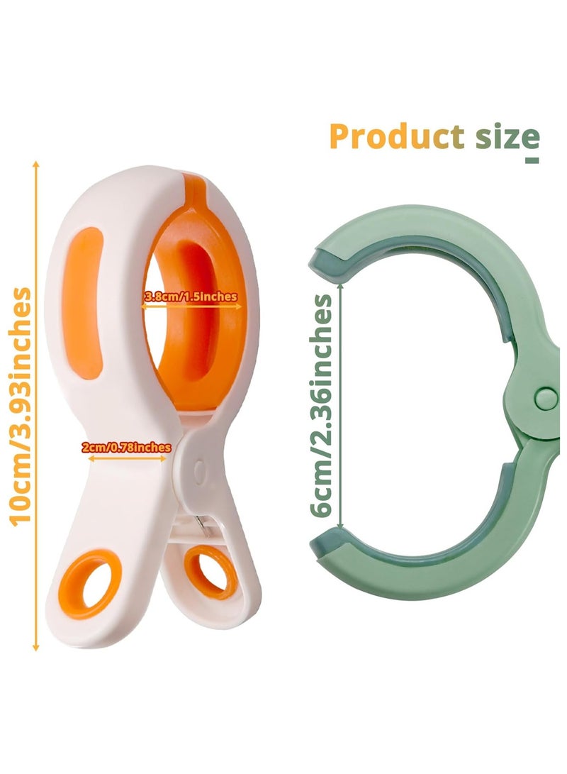 10Pc Beach Towel Clips, Pegs for Clothes Hanging Laundry Clips Clothes Clips Drying (White+Green) - Image 2