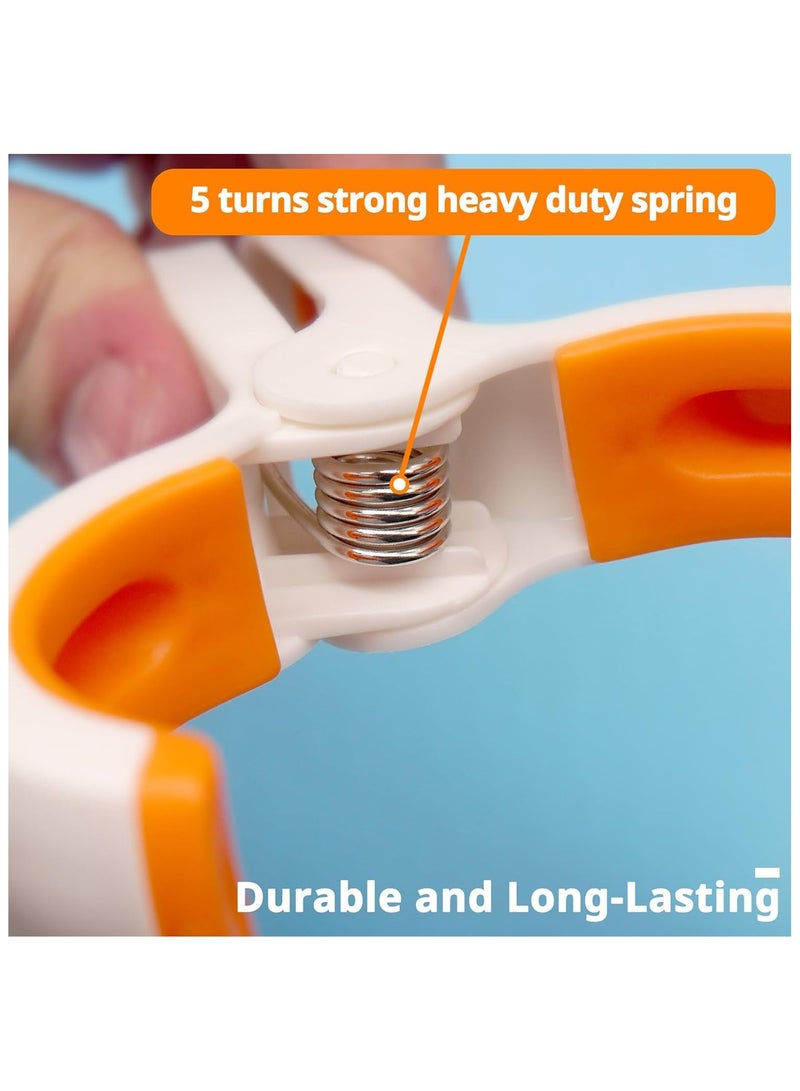 10Pc Beach Towel Clips, Pegs for Clothes Hanging Laundry Clips Clothes Clips Drying (White+Green) - Image 3