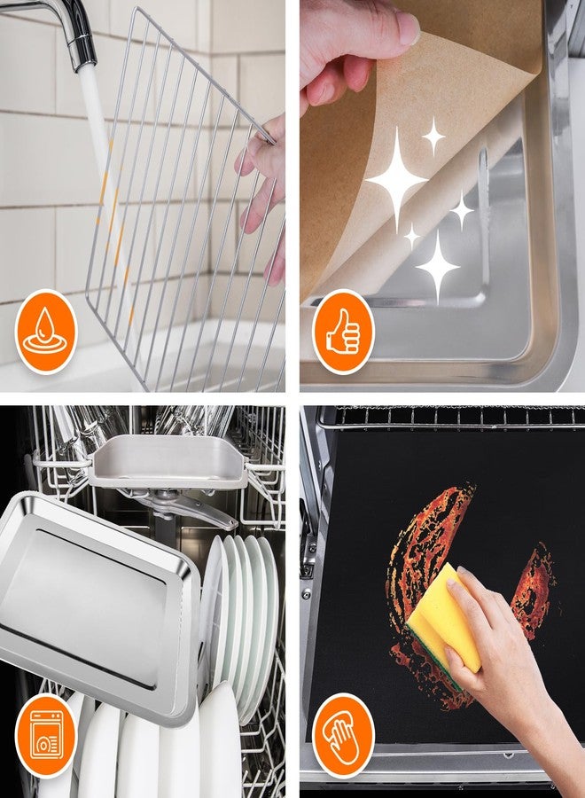 SIUDANGKA Air Fryer Basket for Oven Air Fryer Accessories for Cuisinart Air Fryer Toaster Oven, Baking Set with Air Fryer Basket Pan Parchment Paper Disposable Airfryer Liner for Cuisinart TOA-60/TOA-65 - Image 5