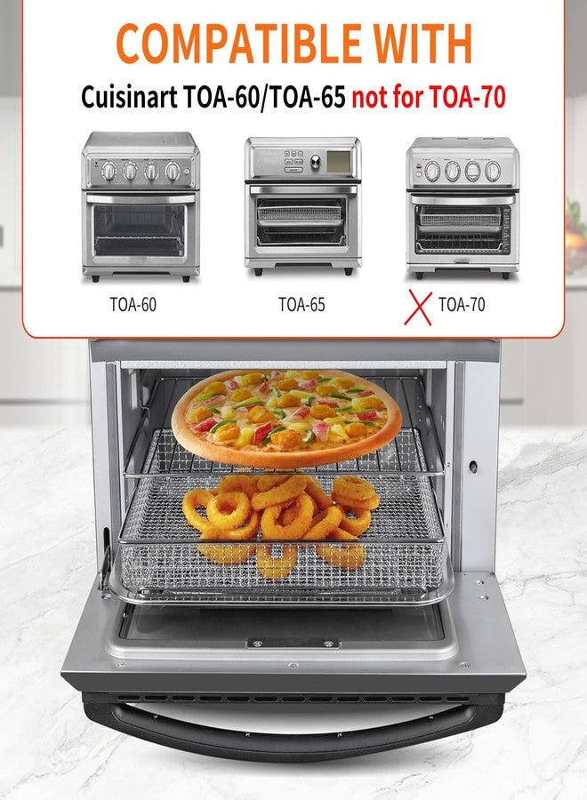 SIUDANGKA Air Fryer Basket for Oven Air Fryer Accessories for Cuisinart Air Fryer Toaster Oven, Baking Set with Air Fryer Basket Pan Parchment Paper Disposable Airfryer Liner for Cuisinart TOA-60/TOA-65 - Image 2