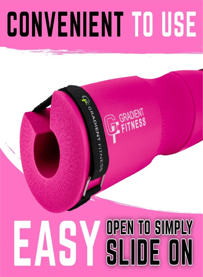Gradient Fitness Barbell Pad | Hip Thrust Pad, Squat Pad, Barbell Pad for Hip Thrust, Squat Bar Pad for Olympic or Standard Bars, Hip Thrust Pad for Barbell (Pink) - Image 5