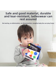 Generic Baby Stereo Vision Development Cloth Book Tear Not To Rip Educational Toys Can Bite Sound Paper Baby Early Education 6 Months 8-Color:Baby's First Book [Visual Shapes]]  - Image 2