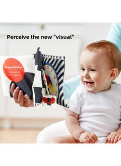 Generic Baby Stereo Vision Development Cloth Book Tear Not To Rip Educational Toys Can Bite Sound Paper Baby Early Education 6 Months 8-Color:Baby's First Book [Visual Shapes]]  - Image 3