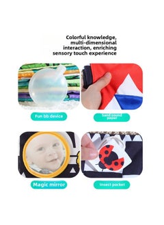 Generic Baby Stereo Vision Development Cloth Book Tear Not To Rip Educational Toys Can Bite Sound Paper Baby Early Education 6 Months 8-Color:Baby's First Book [Visual Shapes]]  - Image 4