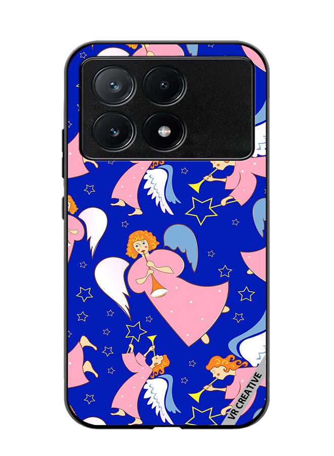 VR CREATIVE Protective Case Cover For Xiaomi Poco X6 Pro Christmas Angels With Flutes Design Multicolour - Image 1