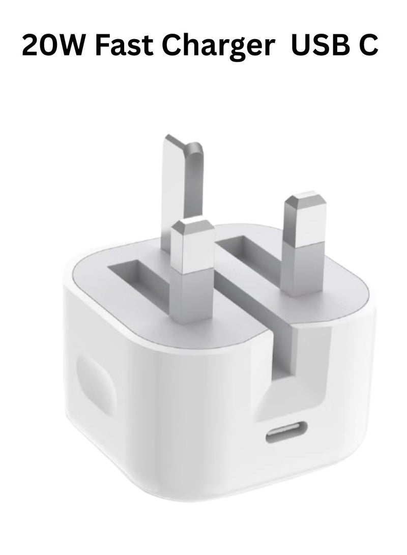 20W Fast Charger | USB C Wall Fast Charger Compatible with Phone 15/14/14 Pro/14 Pro Max/13/12/SE2020/11/XR/XS Max/X/iPad - Image 1