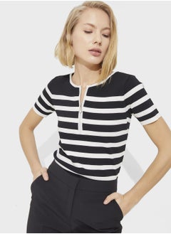 Adl Striped Knitted Sweater  - Image 1