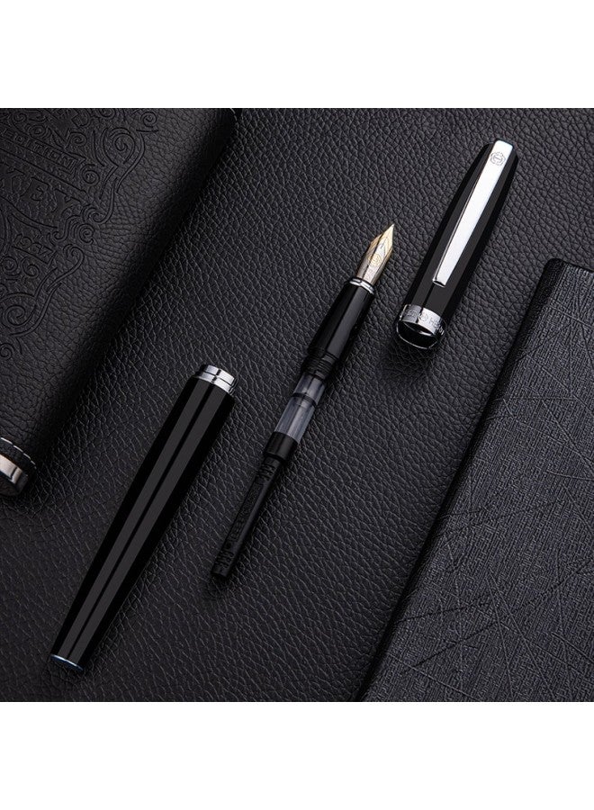 Hero Fountain Pen 382, Business Office Student Daily Writing Iridium Gold Signature Ink Pen, Fine Nib, Black - Image 4