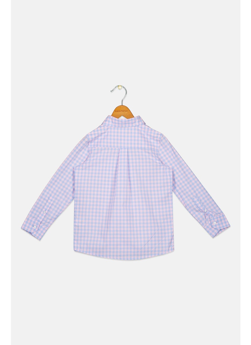 Andy & Evan Toddlers Boy Checkered Long Sleeves Casual Shirt, Multicolor  - Image 2