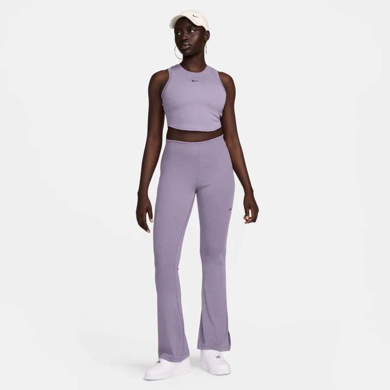 Nike Women's Sportswear Chill Tight Cropped Mini-Rib Tank Top