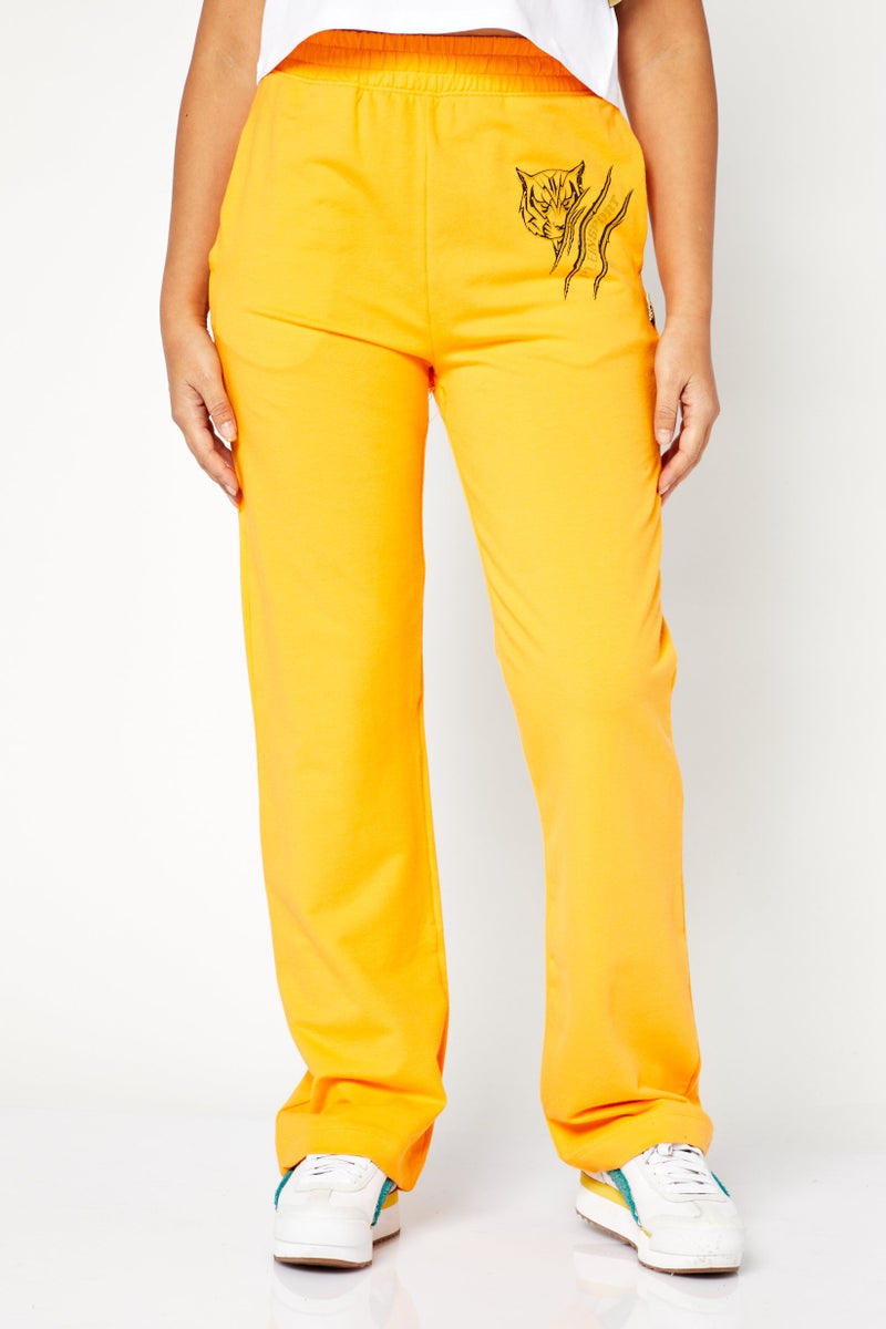 PHILIPP PLEIN Plein Sport Women Sportswear Fit Training Sweatpants, Orange - Image 1