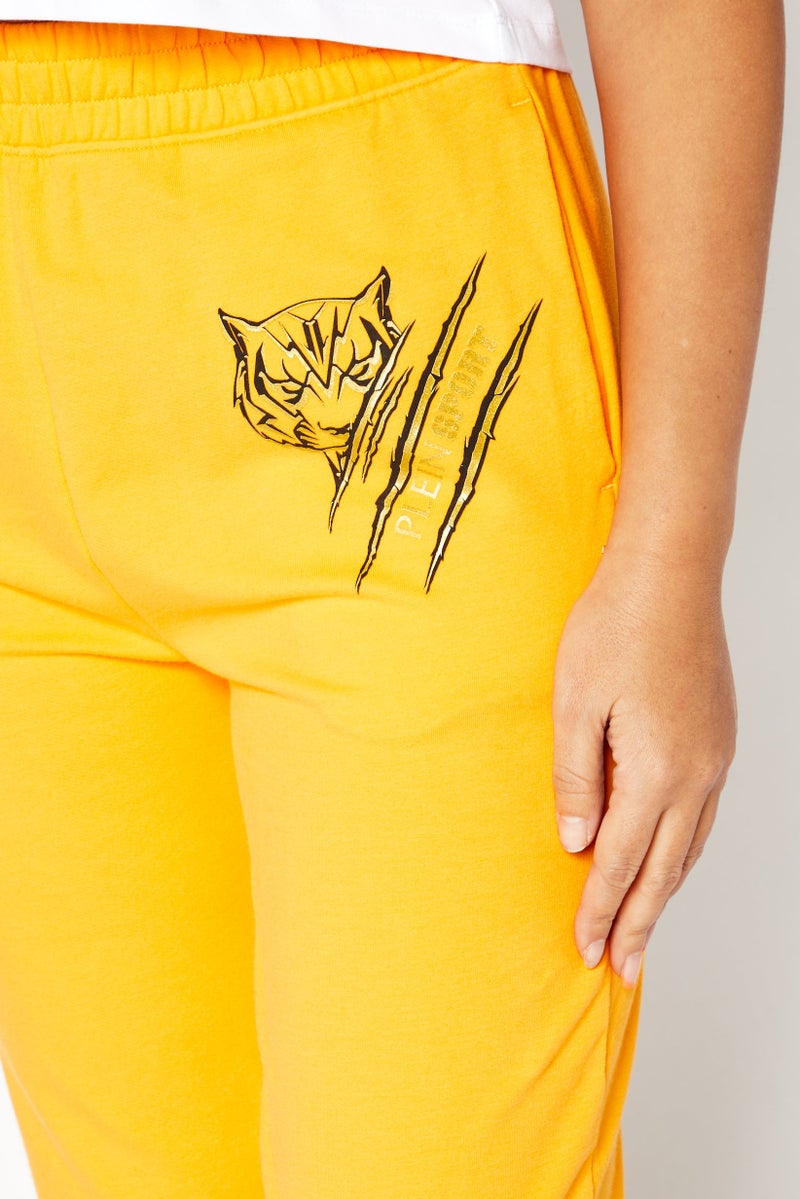 PHILIPP PLEIN Plein Sport Women Sportswear Fit Training Sweatpants, Orange - Image 3