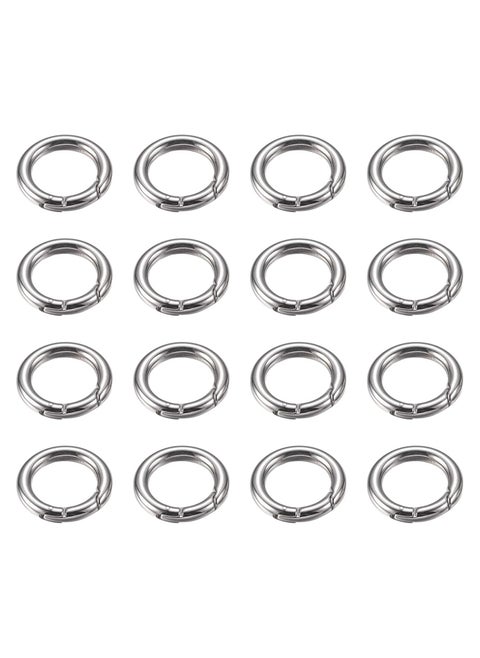 Zinc Alloy Spring Ring Set, Hanging Spring Rings with Spring Clips for Connecting Keychains, Bags, Shoulder Straps, Curtains, etc, DIY