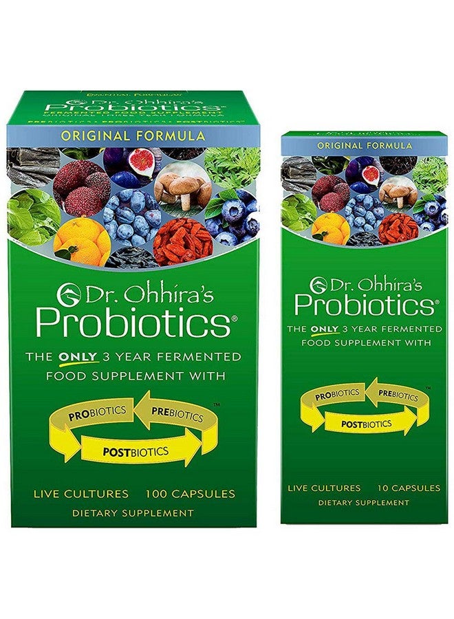 essential formulas Dr. Ohhira's Probiotics, Daily, Original Formula, 100 Caps with Bonus 10 Capsule Travel Pack, No Refrigeration, Non-GMO - Image 1