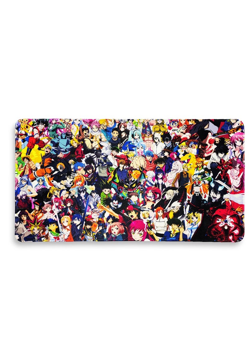 Large Mouse Pad, Anime style(60cm x 30cm x 2mm), HD Print Pattern Desk Mat, Extended Mouse Pad and Keyboard Mouse Pads, Waterproof Fabric Surface Mouse Pads for Office, Anti-Slip Rubber Base
