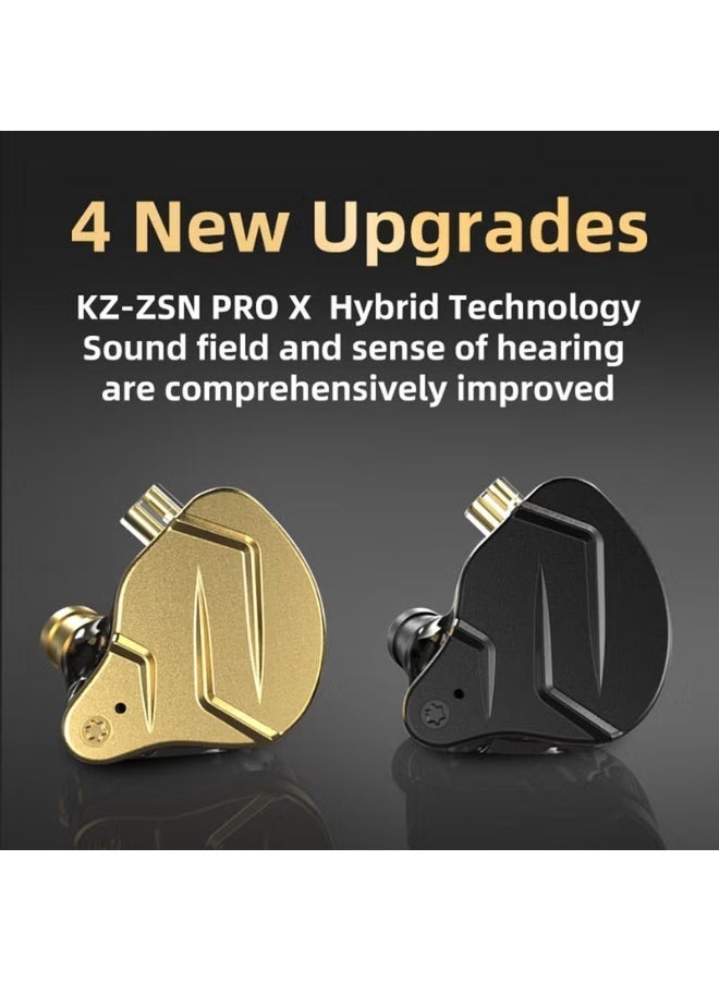 KZ ZSN Pro X Dual Driver In Ear Earphone 1BA 1DD Wired Earphone HiFi Sport Gaming Earbuds Headphones For Phone Computer Tablet - Image 2