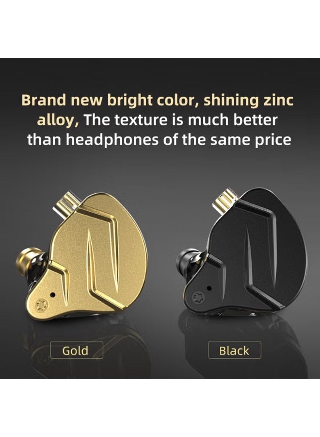 Linsoul KZ ZSN Pro X Dual Driver 1BA+1DD Hybrid Metal Earphones HiFi in-Ear Monitor with Detachable 2Pin Cable, Zinc Alloy Faceplate (With Mic, Black) - Image 5