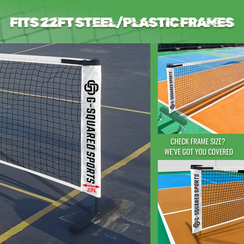 G-SQAURED Pickleball Replacement Net 22ft x 3ft - Indoor/Outdoor Use, Fits Most Free-Standing Pickle Ball Frames(Net Only) - Image 4