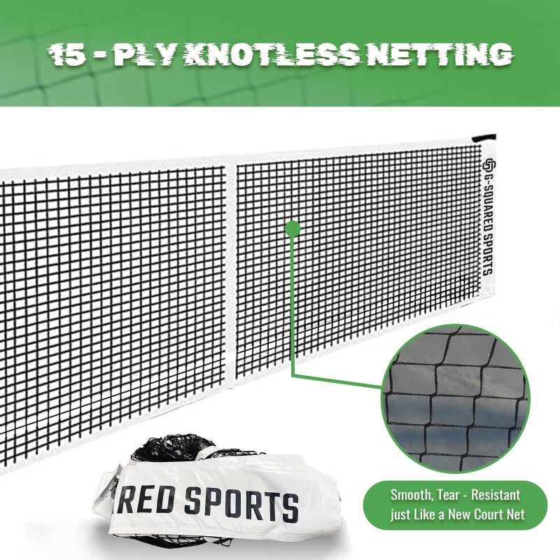 G-SQAURED Pickleball Replacement Net 22ft x 3ft - Indoor/Outdoor Use, Fits Most Free-Standing Pickle Ball Frames(Net Only) - Image 2