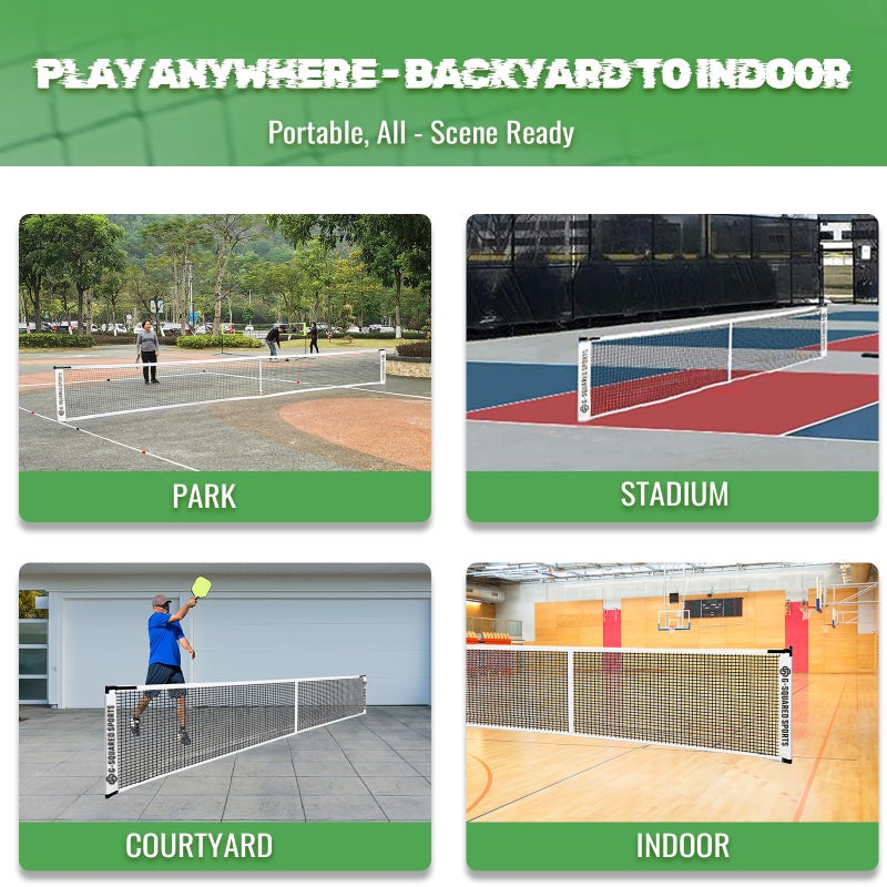 G-SQAURED Pickleball Replacement Net 22ft x 3ft - Indoor/Outdoor Use, Fits Most Free-Standing Pickle Ball Frames(Net Only) - Image 5