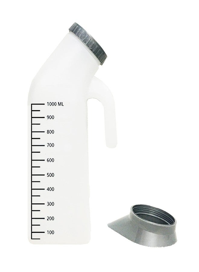 GUDYB Polypropylene Autoclavable Male Urinal Bottle | 1000 ML Portable Urine Collector for Men | Handheld Pee Bottle for Male Patients, Travel, Camping & Hospital Use | White, Disposable & Leak-Proof (Pack of 1) - Image 4