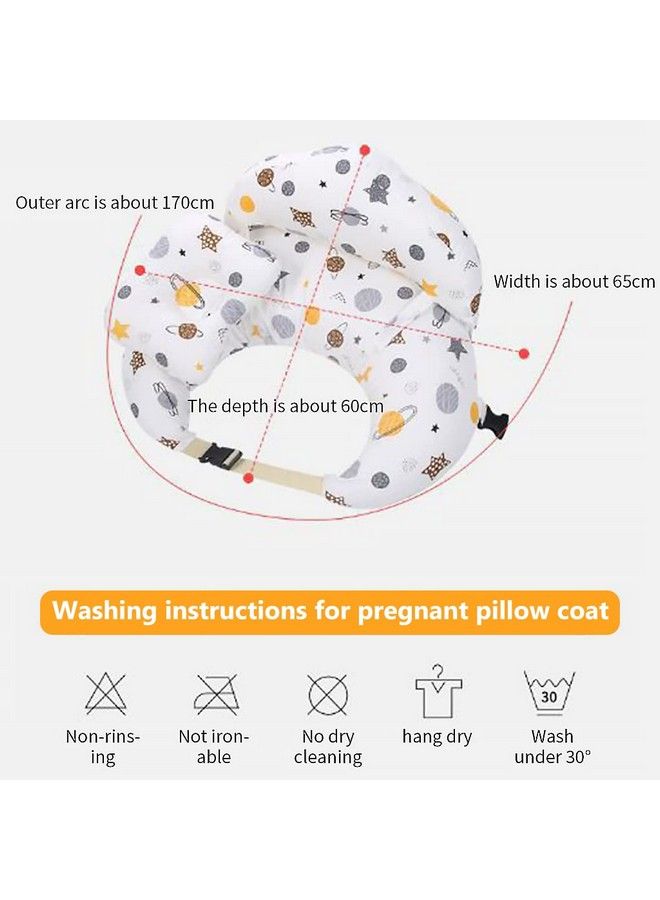 Snowie Soft Baby Feeding Pillow For Mom Breastfeeding Nursing Pillow With Infant Support Cushion Multi Nursing Pad With Removable Neck Belt For Mom Baby Gifts (Polyester;Cotton Pack Of 1) - Image 5