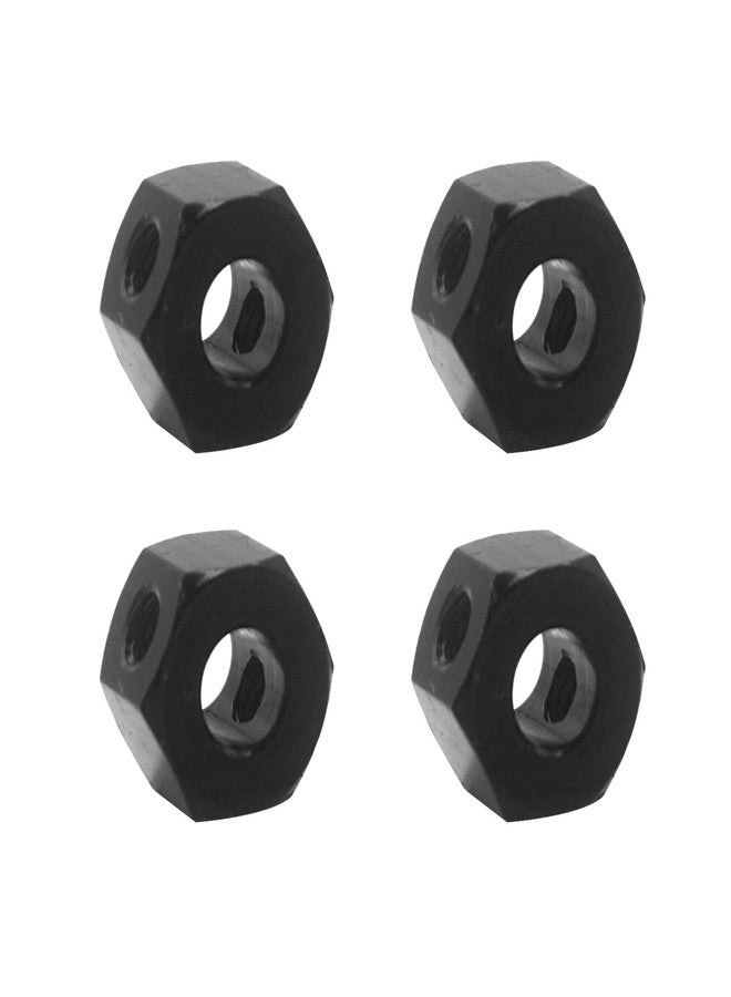 Vgoohobby 4Pack 12mm Metal Wheel Hex Hub Adapter Connector Compatible with WPL B14K C-14 C-24 1/16 MN-D90 MN-D90K MN45 MN99 1/12 RC Car Truck (Black) - Image 2