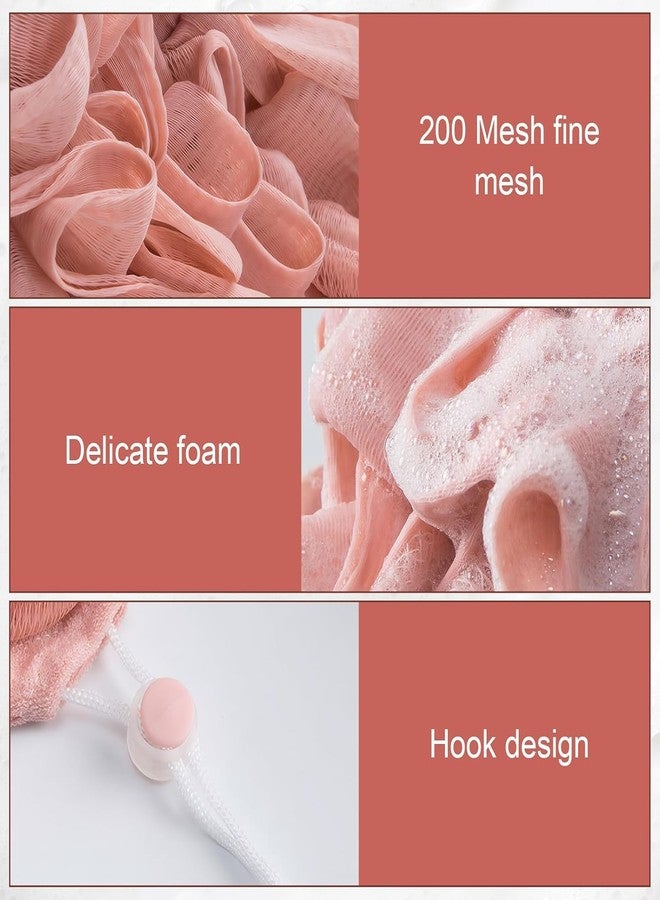 ROBOHOOK 3 PCS Soap Bar Loofah,2 in 1 Bar Soap Loofah Pouch,Can Hold Soap,Effective Exfoliation,for Bathing (Khaki + Coffee + Pink - Image 4