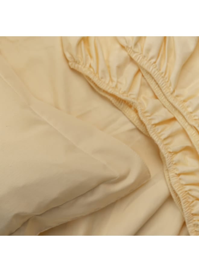 ب كومفورت  طقم ملاية أستك قطن أصفر - Image 2