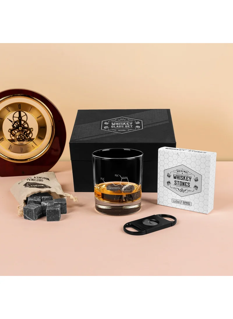 Hediye Sepeti Gift Basket Molecule Design Whiskey Glass - Liverpool Whiskey Glass Set