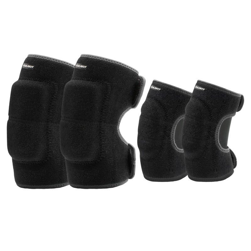 EULANT Adjustable Soft Elbow Pads and Knee Pads for Kids, Child Protective Pad Sets for Bicycle Roller Skating Basketball Football Volleyball Dancing Kneeling,Black M - Image 4