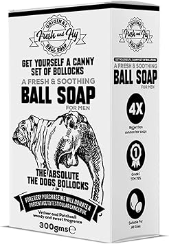 LIBERTO Fresh and Fly Ball Soap for Men Gentle and Cleansing Natural Soap Bar Infused with Tea Tree Oil Coconut Oil Shea Butter Moisturizing Ball Wash for Men  - Image 1