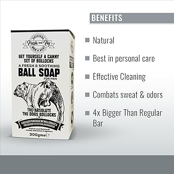 LIBERTO Fresh and Fly Ball Soap for Men Gentle and Cleansing Natural Soap Bar Infused with Tea Tree Oil Coconut Oil Shea Butter Moisturizing Ball Wash for Men  - Image 2