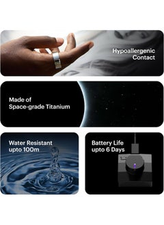ULTRAHUMAN Ultrahuman Ring AIR-Smart Ring Health Tracker, Size First with Ultrahuman Sizing Kit,Sleep Tracker,Smart Ring for Men/Women,Fitness Tracker - Space Silver (Size 14)  - Image 5