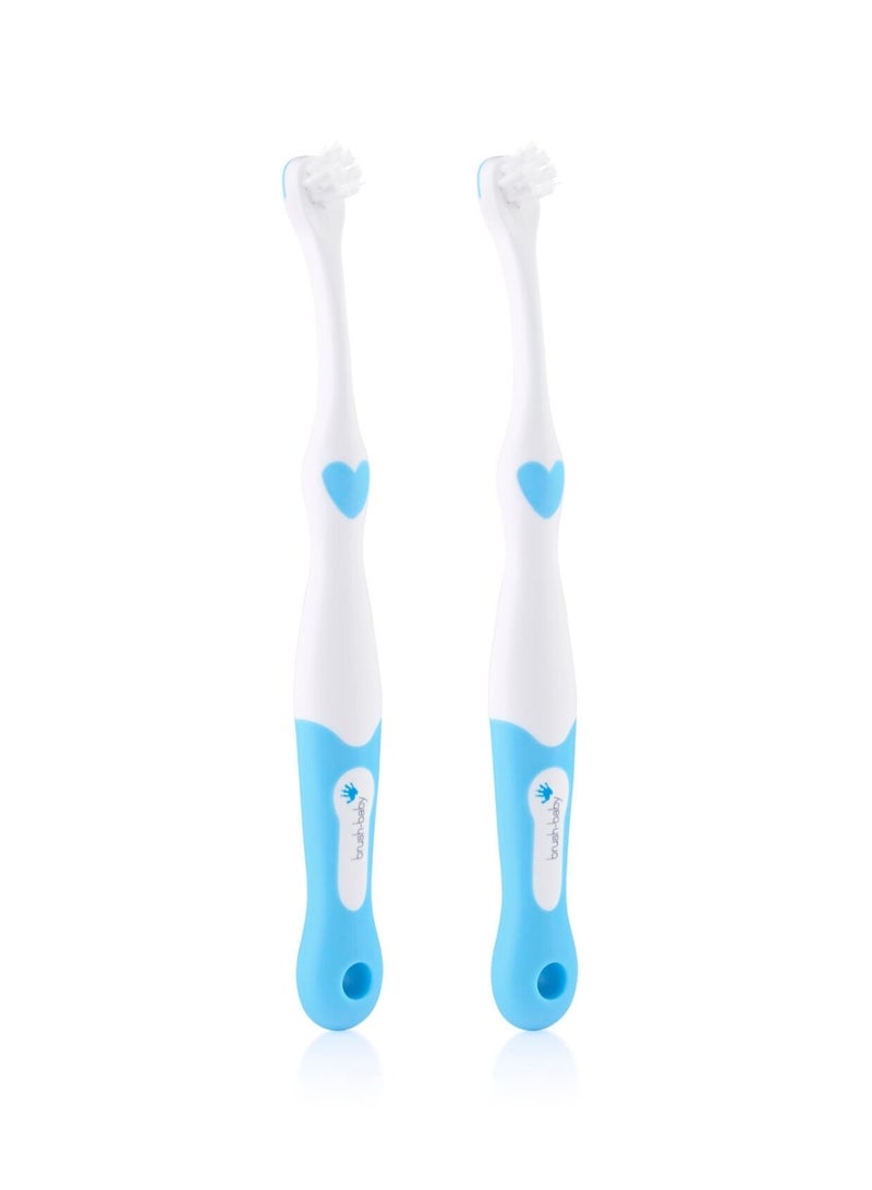 Brush-Baby Soft Bristles Baby Toothbrush | BPA Free | Pack of 2 | Assorted Colours | 0–18 Months - Image 4