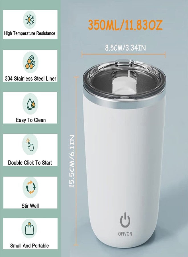 FOXNSK Self Stirring Mug, Rechargeable Auto Magnetic Coffee Mug with Auto-Stir Technology for Coffee, Milk, Cocoa, Ideal for Home, Office & Travel (A-Beige) - Image 3