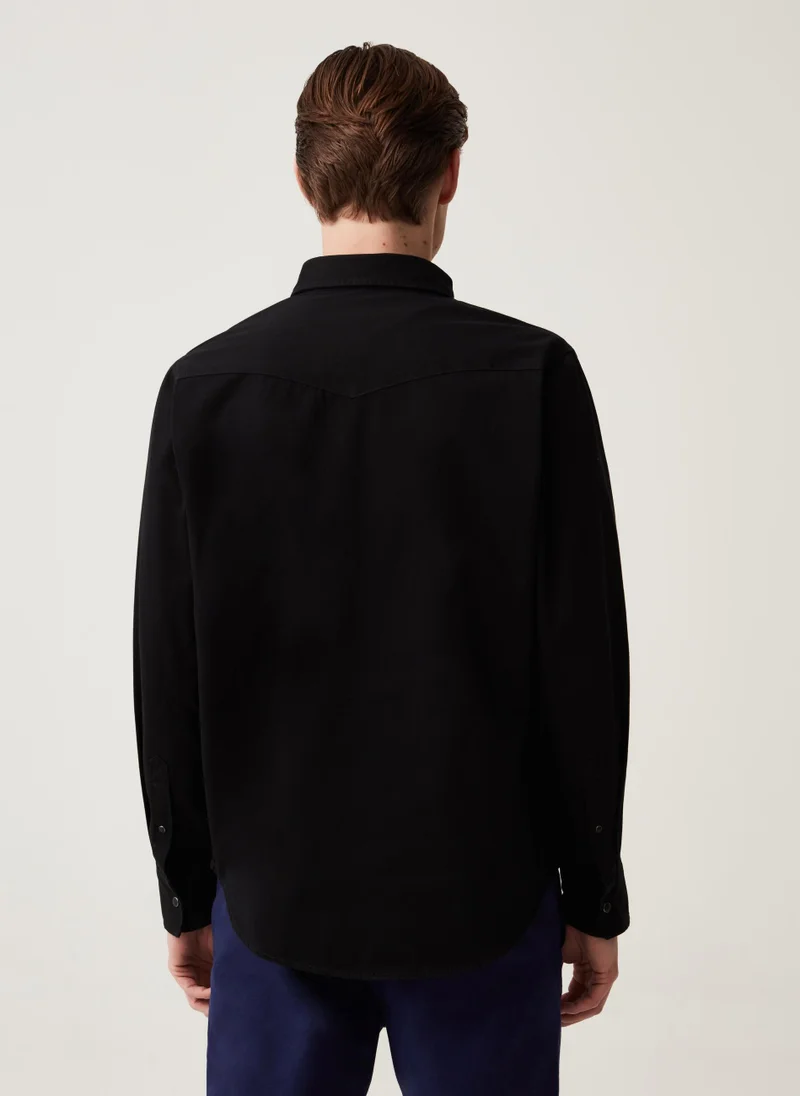 او في اس Ovs Grand & Hills Denim Shirt With Pockets