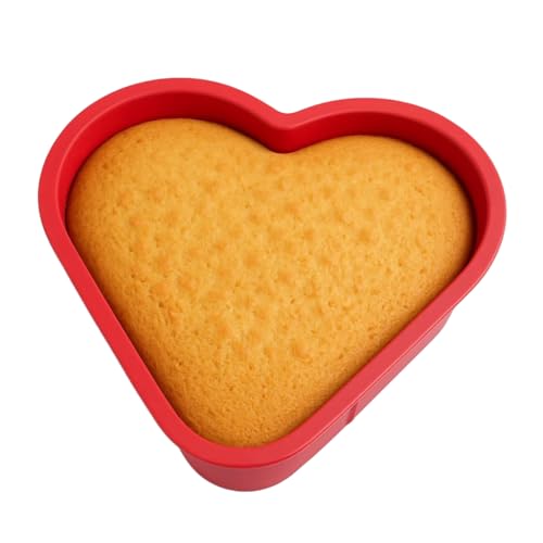 Esslly Heart-Shaped Silicone Mold (7 x 2 inch) for 500g Cakes | Food-Grade, BPA-Free, Non-Stick, Flexible, Multipurpose for Baking, Soap, Chocolate, and Candle Making - Image 1