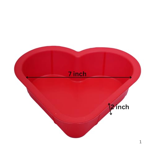 Esslly Heart-Shaped Silicone Mold (7 x 2 inch) for 500g Cakes | Food-Grade, BPA-Free, Non-Stick, Flexible, Multipurpose for Baking, Soap, Chocolate, and Candle Making - Image 3
