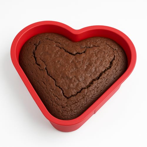 Esslly Heart-Shaped Silicone Mold (7 x 2 inch) for 500g Cakes | Food-Grade, BPA-Free, Non-Stick, Flexible, Multipurpose for Baking, Soap, Chocolate, and Candle Making - Image 4